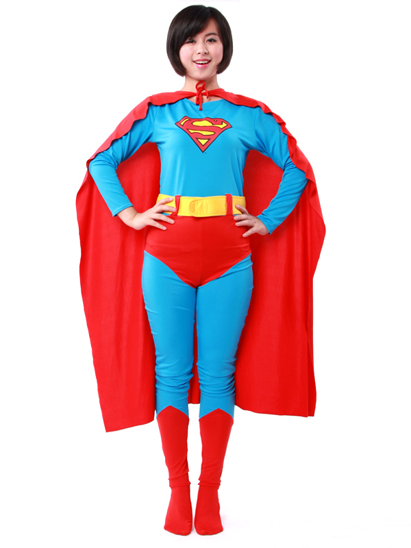 Superman Halloween Superhero Costume Red Cape